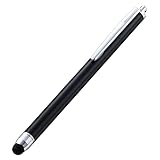 エレコム タッチペン スマホ・タブレット用 抗菌 超感度タイプ ペン先交換可能(別売り P-TIPC01) ブラック P-TPC02ABBK