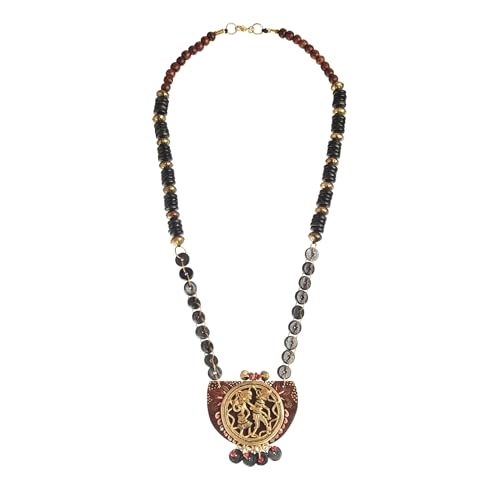 Image of AAKRITI ART CREATIONS Handcrafted Tribal & Wooden Necklace Collection | Dhokra, Ethnic, Brass & Artistic Designs | Royal, Boho & Nomadic-Inspired Statement Jewelry for Women