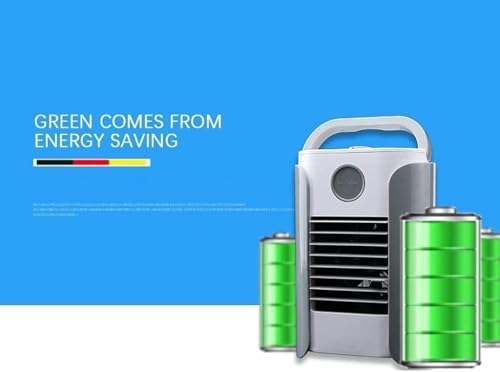 Portable Mini Air Conditioner, USB Rechargeable Personal Air Cooler, Compact Air Purifier & Fan, Nano Technology Cooling Device for Home & Travel (Gray)