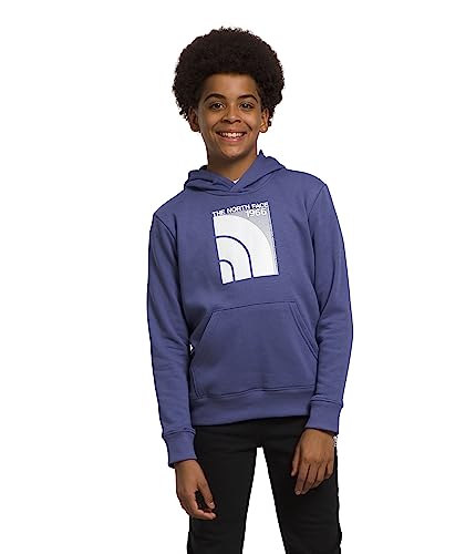 THE NORTH FACE Boys' Camp Fleece Pullover Hoodie, Cave Blue, X-Small