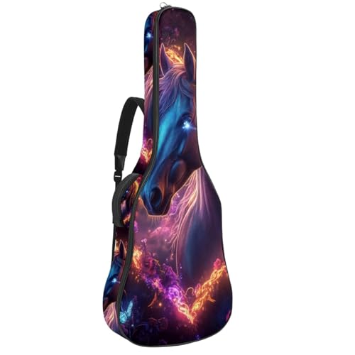 Étui guitare acoustique 109 cm rose pour cours de musique et trajets