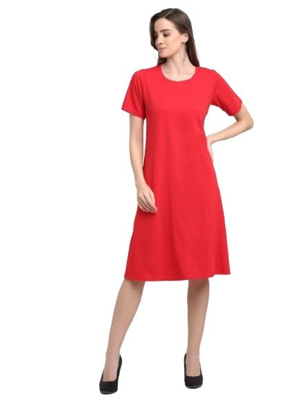 Image of Women's A-Line Cotton Midi Dress