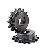 04C Chain Gear 45# Steel 25/30/40Teeth 10~20mm Keyway Bore Industrial Sprocket Wheel 1Pcs(12mm (5x2.3mm),25 Teeth)