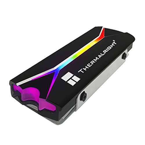 Thermalright NVMe SSD用アルミニウム合金製ヒートシンク M.2 2280 ARGB 熱伝導パッド付属 2280長NVMe SSD対応 ARGBイルミネーション機能搭載 日本正規代理店品