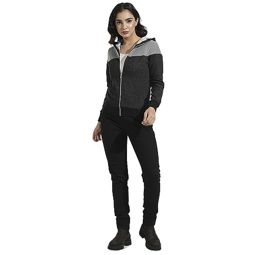 Image of Campus Sutra Women Cotton Regular Fit Hooded Sweatshirt