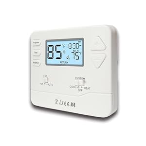Programmable Thermostat for Home,Conventional Single-Stage Systems,5-1-1 Day Programmable Digital Energy-Saving Thermostat,up to 1 Heat/1 Cool Compatible with Gas Systemï¼White Backlight