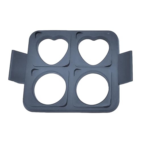 シリコーン目玉焼きクッカーリンググリドル金型トレイテフロン加工ラウンドスクエアハートパンケーキグリドル卵トレイ