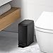 TIPGO Slim Bathroom Trash Can with Lid Soft Close, Step Pedal, 6 Liter / 1.6 Gallon Stainless Steel Trash Bin, Small Garbage Cans for Bedroom, Office, Kitchen (Matte Black)
