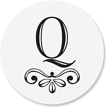 Monogram Personalized Envelope Seals Embellish - Set of 144, Round Self-Adhesive, Flat-Sheet Labels, by Colorful Images