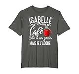 Une Isabelle est toujours un peu fofolle mais c'est pas grave si elle a un grain comme le café car vous l'adorez. Le cadeau parfait pour une Isabelle qui s'adore. A offrir quelque soit l'occasion, fête, anniversaire, Noël... qui fera rire !