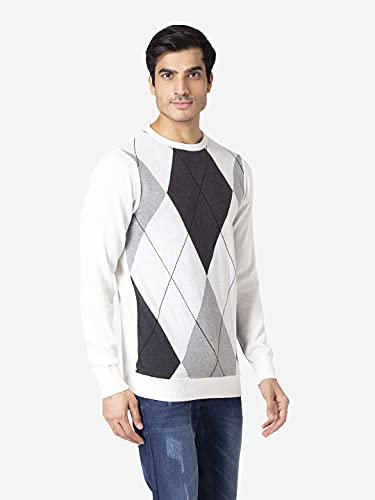 Image of Allen Cooper Colorblock Sweater for Men