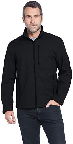Weatherproof Men's Midweight Water and Wind Resistant Soft Shell Jacket Black (XL)