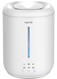 Syvio Humidifiers for Bedroom Large Room, Easy to Clean Humidifier Ultrasonic & Essential Oil Diffuser, Room Humidifier for Bedroom Baby Plant Cool Mist, Top Fill, Quiet, 360° Nozzle, Auto Off, 2.8L