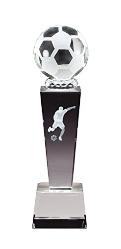 Crystal Soccer Trophy with Free Engraving (Customize Now!)
