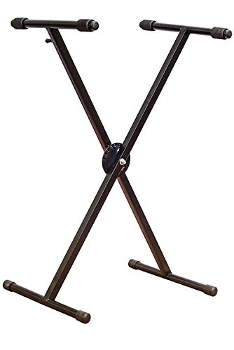Single Braced X Style Heavy Duty Adjustable Keyboard Stand for Ca...