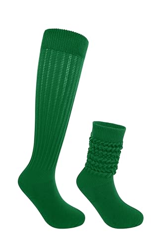 Image of Violet Mist women slouch socks thick colored knee high scrunch socks long stacked sock boot 80s 90s Novetly
