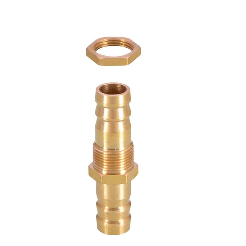 Conector de manguera de latón de 12 mm con tuerca para pasamuros de combustible