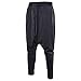 JEsilunmaMY Casual Harem Pants for Men Drawstring Elastic Waist Athletic Joggers Pants Loose Comfy Outdoor Tapered Sweatpants (Dark Grey,Small)