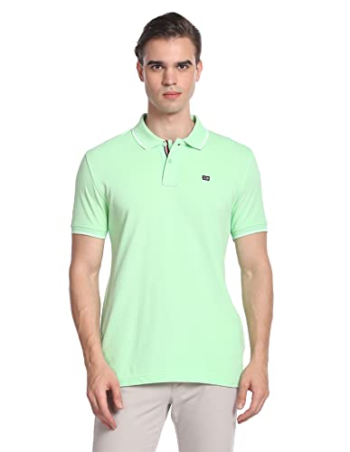 Image of Arrow Men's Cotton Solid Regular Fit Polo Shirts