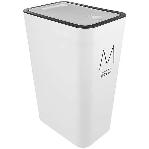 Pattumiera - Tonda - Con Coperchio - Acciaio Inox, Acciaio Galvanizzato Argento 10050320
