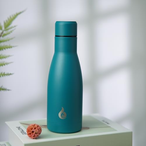 Image of BJPKPK Insulated Water Bottle 12oz Small Stainless Steel Water Bottles Reusable Metal Thermal Keep Cold and Hot,Laguna