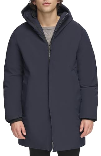 Image of DKNY Men's Water Resistant Hooded Logo Parka Jacket