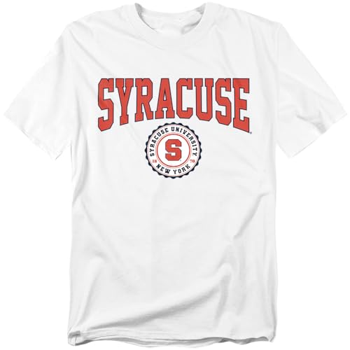 LOGOVISION Syracuse University Collegiate Seal Unisex Adult T Shirt, White, X-Large