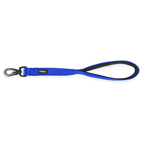Durable And Comfy 18'' Nylon Short Leash With Super Soft Neoprene Lined Handle For Large Medium Boy And Girl Dogs - Daily Use Walking And Professional Training. (Bright Blue) #TOP3