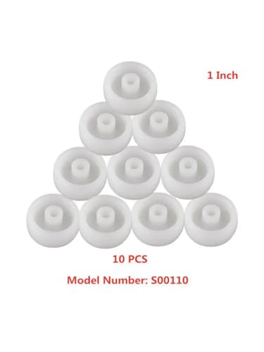 Roulette nylon 1 pouce Pp blanche roulette de guidage robuste pour meuble bas - 2
