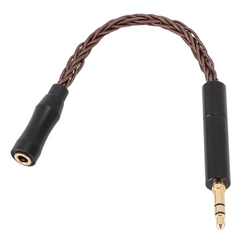 Adaptador de 3,5 mm hembra a 4,4 mm macho con acabado duradero plateado bronce de alta fidelidad
