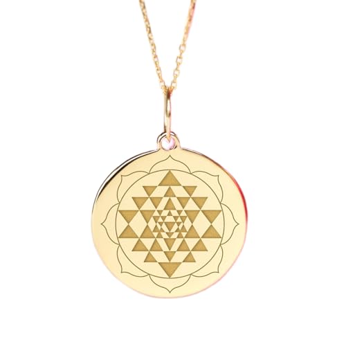 Dije de Sri Yantra delicado para lucir en tu rutina de meditación y yoga diario