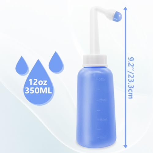 Image of Peri Bottle for Postpartum Care, 12oz Perineal Cleansing Bottle, Purple