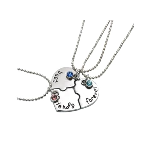 Hiiooweiyi Best Friends Forever 3-Piece Necklaces