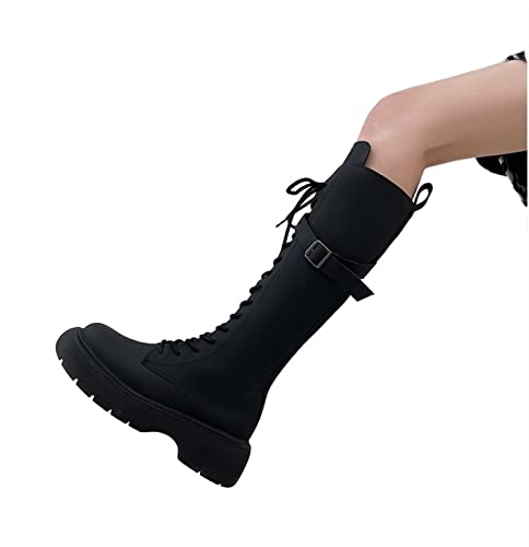 Petites bottes à talons hauts fins et fond épais style cavalière automne