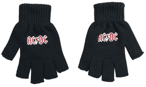 Ac/Dc Logo Unisex Guanti A Dita Corte Nero Indefinito Band-Merch, Bands, Nero, Taglia Unica - 2