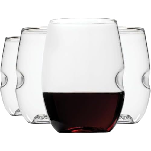 govino Unbreakable Plastic Wine Glasses - Stemless Shatterproof Tritan Glassware, Fancy Cups…