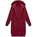 AOREUGL Hoodies For Teen Girls - Fleece Long Zip Up Sweatshirt Jacket, Fall Winter Fashion Outfits, Kids Clothing 5-14 Years Wine jackets for teens size 13-14