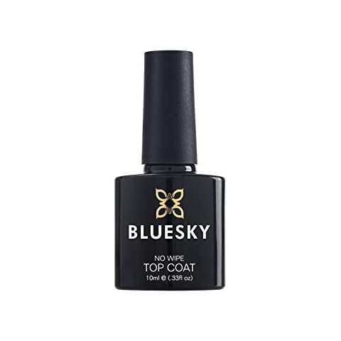 Bluesky NO WIPE TOP COAT UV/LED Gel Nail Polish, 10 ml Cover