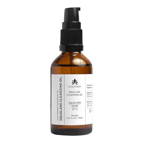 SUGANDA SKINCARE Suganda Squalane Cleansing Oil, Removes Skin Impurities, Dissolve Oil Based Makeup, Makes Skin Soft & Supple, Ensures Pore Remains Unclogged, Men & Women (50ml)