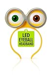 Nicky Bigs Novelties LED Light Up Eyeballs with Goggles Headband,One Size