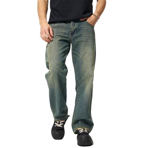 Men's Spring and Summer Denim Loose Straight-Leg Long Pants3