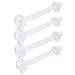 4pcs 14g 9/16 Tongue Rings Bar Jewelry Gauge Bars Retainer Flexible Clear Acrylic Bioflex Silicone O Rings Invisible Jewelry