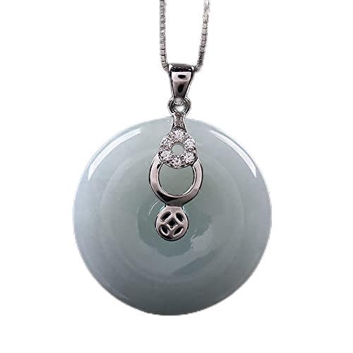 Collier jade véritable d'exception et pendentif en argent S925