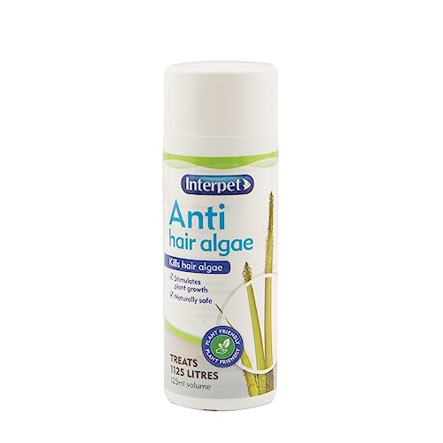 Interpet Anti Hair Algae Aquarium Fish Tank Water Treatments Kills Green Black & Brown Hair Algae 125 ml Treats 1125 Litres