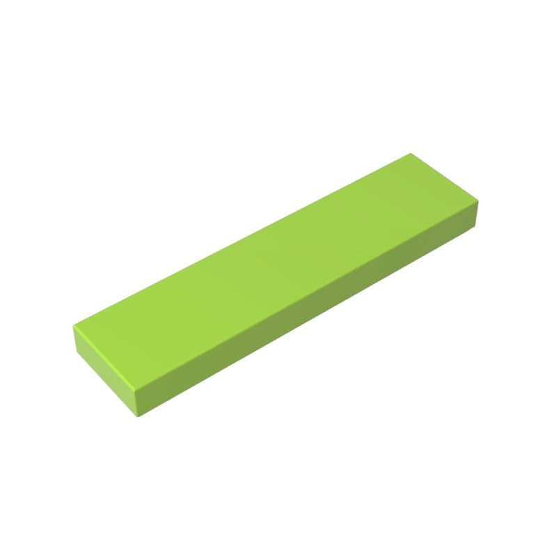 Gobricks 2431 Foundation Plate Tile 1x4 with Groove 50 Pieces GDS-563 Compatible with Lego Building Blocks Color:Lime — image 1
