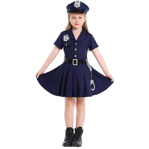 Disfraz de policía para niñas 10-12 años miniatura 1