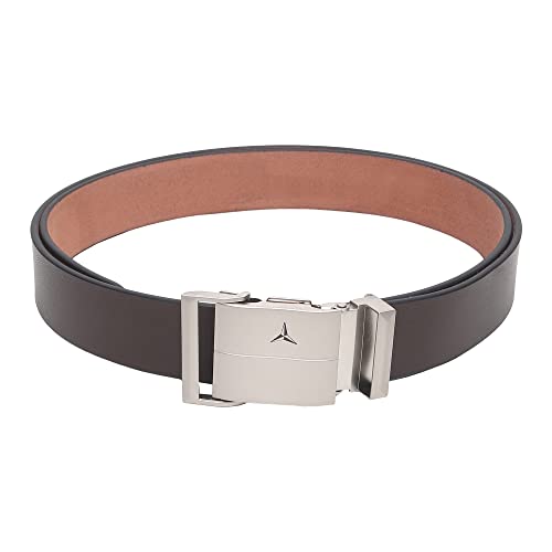 Image of Men's Formal Genuine Leather Auto-lock Adjustable Belt (JAFA-42-BL)