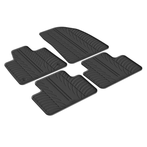 Tapis de caoutchouc Volvo EX30 Gledring sur mesure 4 pièces noir d'origine