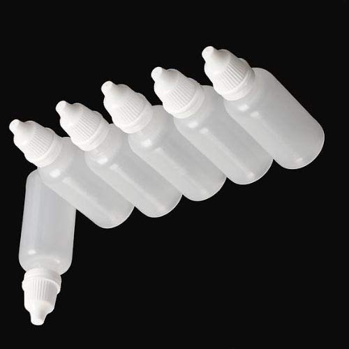 DIY Crafts 50ML, Dropper Bottles, 50 Pcs Clear White Plastic Empty Squeezable Dropper Bottles Eye Li(50ML, Dropper Bottles) 2