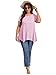 LARACE Short Sleeve Shirts for Womens Plus Size Tops Casual Summer Clothes Asymmetrical Tunic Blouses(Pink L)